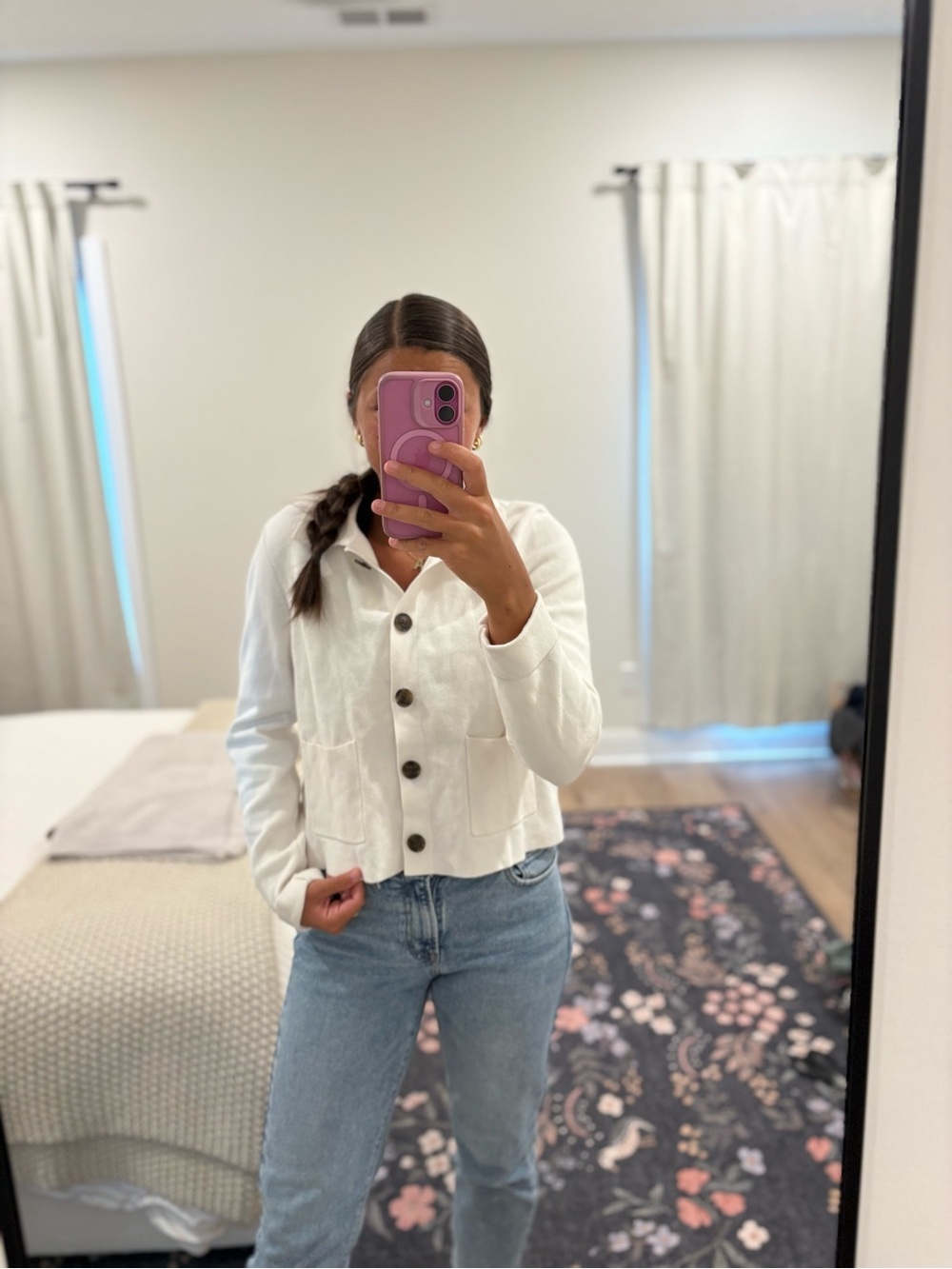 J.Crew 100%Cotton Sweater Button Up